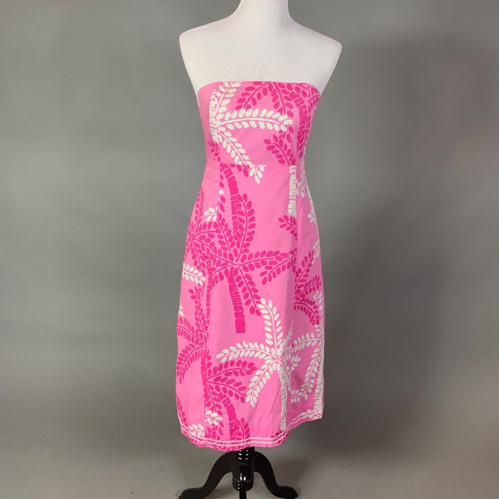 Lilly Pulitzer Strapless Tie Back Party Dress